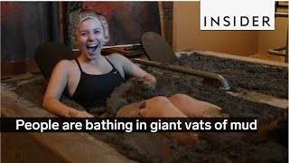 People are bathing in giant vats of mud [upl. by Geoff]