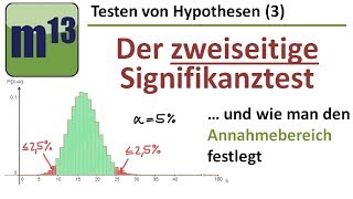 Testen von Hypothesen 3 beidseitiger Signifikanztest [upl. by Lede]