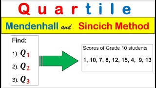 Tagalog Mendenhall and Sincich Method in solving quartile for ungrouped data math10 mendenhall [upl. by Hatokad514]