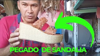 Como pegar sandalia forrada en yute [upl. by Ggerk]