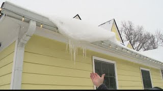 Tips for dealing with ice dams and icicle buildups on your gutters [upl. by Eniretak]