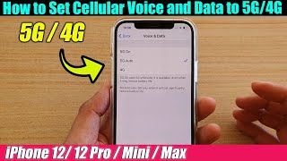 iPhone 1212 Pro How to Set Cellular Voice and Data to 5G4G [upl. by Cedric993]