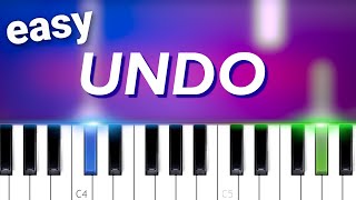 Sanna Nielsen  Undo  EASY PIANO TUTORIAL [upl. by Laszlo462]