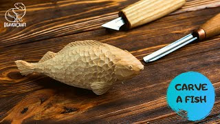 Fish Carving Out of Wood  Full Tutorial [upl. by Ree874]