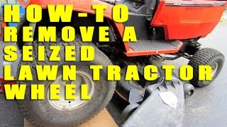 Seized Lawn Tractor Wheel Removal [upl. by Ardnuhsal]