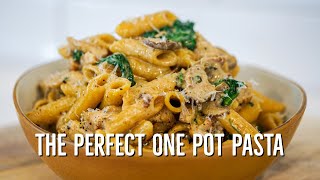 One Pot Creamy Garlic Mushroom Chicken Pasta [upl. by Myke816]