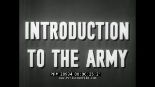 WWII INTRODUCTION TO THE US ARMY 1944 INDUCTION OF SOLDIERS FILM Part 1 28934 [upl. by Rains]