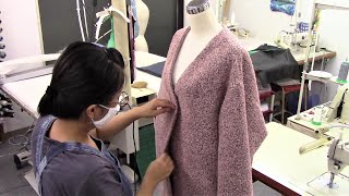 How to sew a collarless coat [upl. by Edahc]