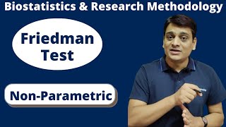 Part 4 Friedman Test  Non Parametric Test  Biostatistics amp Research Methodology [upl. by Gore]