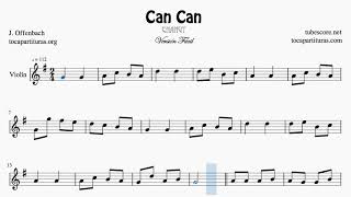 Can Can Easy Sheet Music for Violin Original Tone G Major [upl. by Emelita]