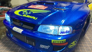 リアルに作ろう ヘッドライト編 タミヤ ラジコン インプレッサWRC’99 TAMIYA SUBARU Impreza RC car lighting [upl. by Daffy]