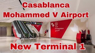 Casablanca Mohamed V Airport  Brand New Terminal 1  Royal Air Maroc Hub [upl. by Elva]