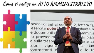 Simone Chiarelli come si redige un atto amministrativo [upl. by Evelinn]