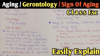 Detail Explanation On Aging Topic  Gerontology  Class 12 [upl. by Adyela]