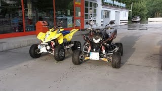 Riding Suzuki Ltz 400 and Honda Trx700xx GoPro 4 [upl. by Anolahs]