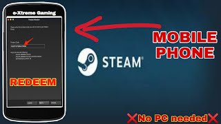 How To Redeem Steam Codes on Mobile Phones No PC needed [upl. by Eednar722]