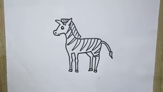 How to Draw a Cute Zebra Drawing With This Easy Sketch Step by Step Tutorial [upl. by Costin]