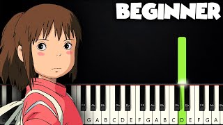 One Summers Day  Spirited Away  BEGINNER PIANO TUTORIAL  SHEET MUSIC by Betacustic [upl. by Maribeth54]