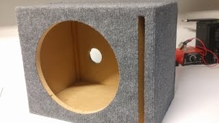 12quot Ported Speaker Box Build Timelapse  Plans [upl. by Reiniar]