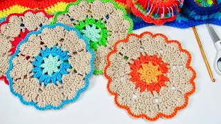 Carpetitas Con Corazones a crochet Paso a paso [upl. by Krenek]