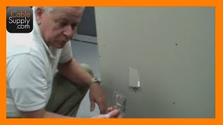 How to install a RJ45 computer jack in a wall  Wood studs and firebreaks  Part 22 [upl. by Ecenahs]