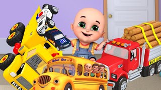 dump truck excavator tractor garbage trucks truck truck crane videos for children  BIBO and T [upl. by Deloris605]