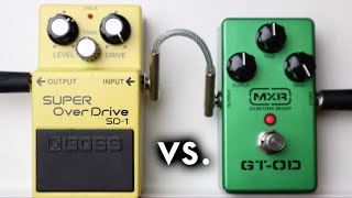 MXR GTOD vs Boss SD1 Super OverDrive [upl. by Anauq213]