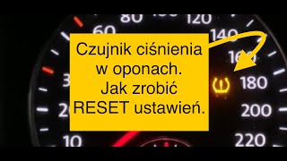 Reset kontrolki braku ciśnienia w oponach jak to zrobić  VW czujnik ciśnienia w oponach [upl. by Brenda]