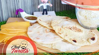 Pan arabe o pan pita  Receta económica de pan casero [upl. by Linnie]