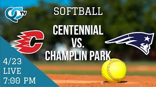 Softball Centennial  Champlin Park 42324 REUPLOAD  Champlin Park High School  QCTV [upl. by Libove]