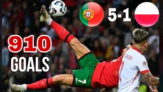 🔴 Portugal Vs Poland 51 EXTENDED HIGHLIGHTS  cristiano ronaldo Goal 910  Uefa Nations League [upl. by Ecnav]