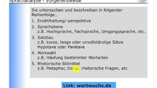 Deutsch Tutorials  Sprachanalyse in der literarischen Interpretation [upl. by Sudbury]