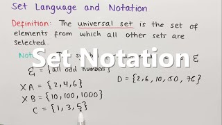 Set Notation [upl. by Harri]