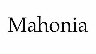 How to Pronounce Mahonia [upl. by Verdi]