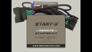 StartX F150 Settings Enabled Remote Starter Kit Installation Video LOCK 3X [upl. by Yoshi]