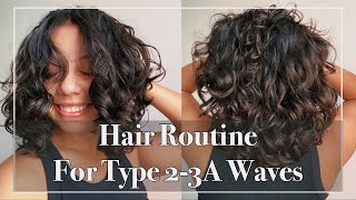 HOW TO GET DEFINED WAVES NATURALLY HAIR ROUTINE FOR TYPE 23A WAVES USING AFFORDABLE HAIR PRODUCTS [upl. by Server]