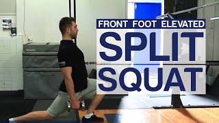 How to do a Front Foot Elevated Split Squat with Correct Technique [upl. by Orimisac845]