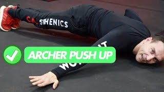 Flessioni dellArciere  Archer Push up Tutorial per rendere lesercizio ottimale [upl. by Vadim]