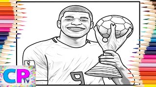 Kylian Mbappe With Winning AwardColoring of Mbappecoloringpagestv Elektronomia amp RUD  Memory [upl. by Anyt]