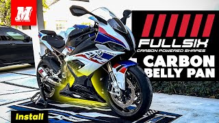 Fullsix Carbon Fiber Street Belly Pan Install S1000RR M1000RR  Motomillion [upl. by Casilde]