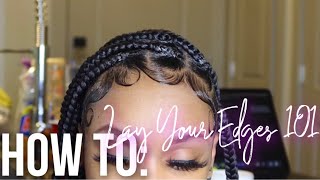 HOW TO LAY YOUR EDGES  Baby Hair Tutorial [upl. by Dugald]