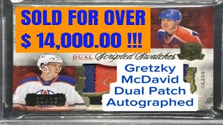 Wayne Gretzky Connor McDavid autographed hockey card sells on EBAY for over 14000 [upl. by Audrie44]