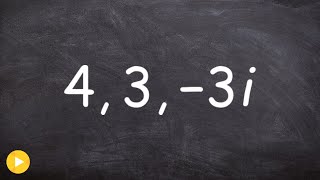 Write the equation of the polynomial given the zeros [upl. by Bunker]