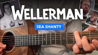 🎸 Wellerman sea shanty • Easy guitar lesson w chords amp lyrics • Nathan Evans  TikTok [upl. by Betta]