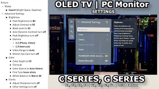 LG OLED TV Settings  PC Monitor  C  G Series eVo [upl. by Edmond594]