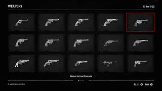 RDR2 ALL 63 Weapons Compendium [upl. by Nylzzaj]