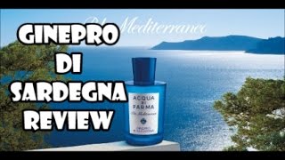 Fragrance Review  Acqua di Parma  Ginepro di Sardegna [upl. by Scarrow851]