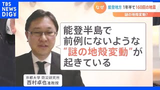 「謎の地殻変動が起きている」石川・能登地方で、震度6弱に続き震度5強の地震 火山がない土地で1年半に160回の地震が発生｜TBS NEWS DIG [upl. by Willard]