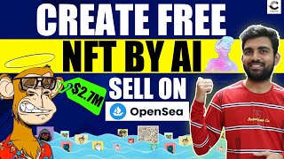 Opensea Full Tutorial In Hindi  How To Create Nft And Sell Them On Opensea  Nft Ai Art Generator [upl. by Neesay]