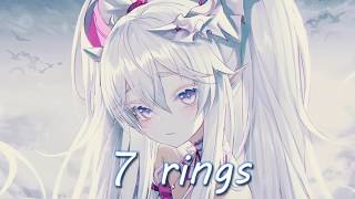 Nightcore  7 rings Lyrics [upl. by Maurilia]